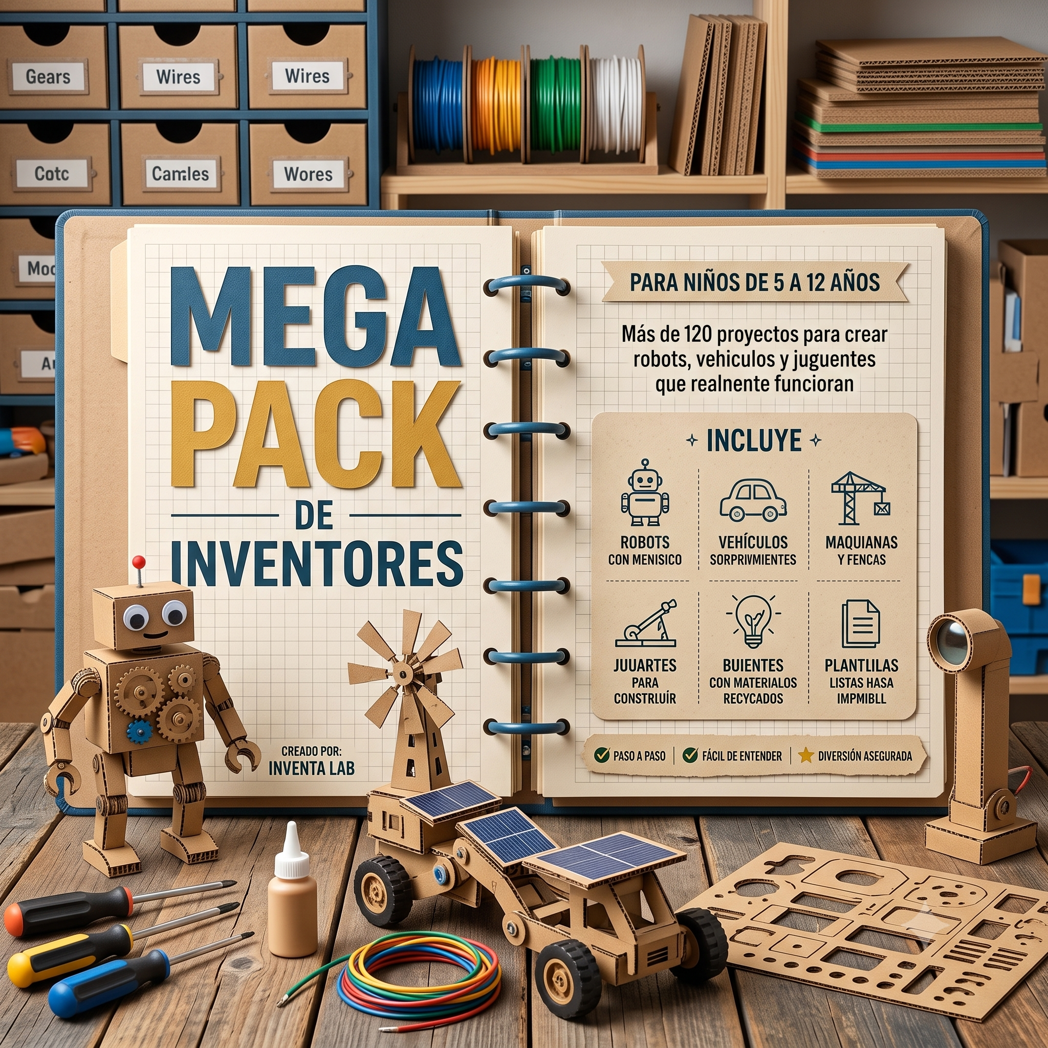 Ebook Kit de Inventores en Casa en tablet
