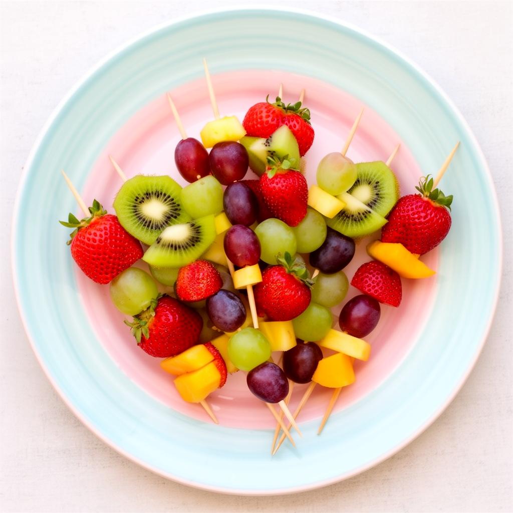 Brochetas de frutas