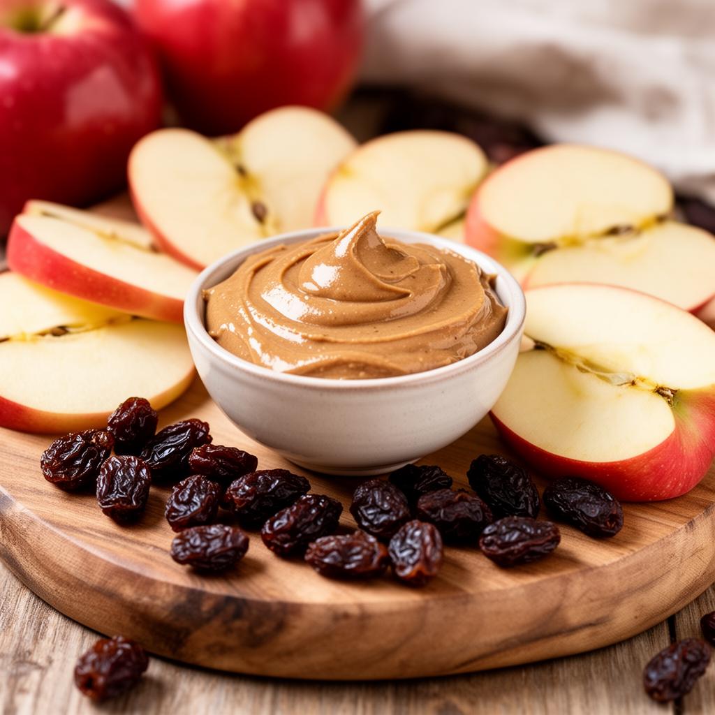 Manzana con mantequilla de maní