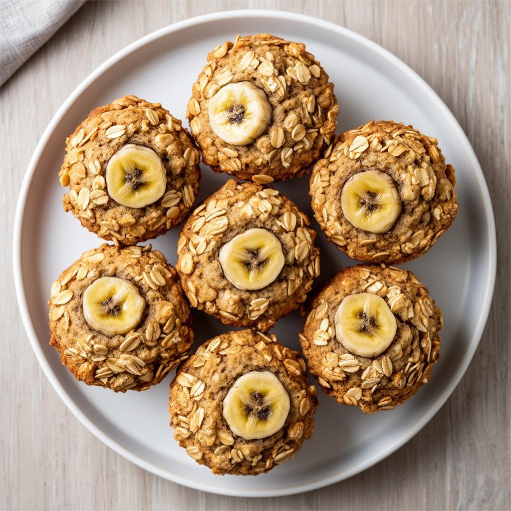 Muffins de avena y banano
